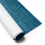 Names of God wrapping paper - Hebrew, English & Arabic